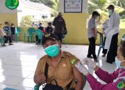 Maysarakat Desa Sari Agung Antasias Mengikuti Vaksinasi Masal