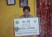 Pemdes Jirak Bagikan 64 KPM BLT-DD Periode Bulan Juni 2021