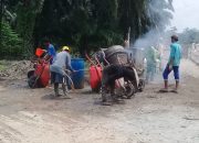 Pemdes Tenggulang Jaya Bangun Jalan Cor Beton Memanfaatkan Anggaran DD 2021