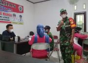 Koramil 0401-04 Berikan Pengaman Pelaksanaan Vaksin Desa Sindang Marga