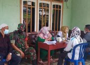 Koramil 0401-04 Bayung Lincir Berikan Pengaman Pelaksanaan Vaksin Di Desa Simpang Bayat