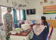 Koramil 0401-04 Berikan Pendampingan Pelaksanaan Vaksin di Kelurahan Bayung Lencir