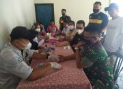 Koramil 0401-04 Berikan Pendampingan Pelaksanaan Vaksin  Desa Mekar Jaya