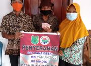 Pemdes Suka Makmur Salurkan Kepada 30 KPM BLT-DD Tahap II Periode April-Juni 2022