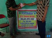 Pemdes Lubuk Harjo Salurkan BLT-DD Tahap II, Langsung Laksanakan Vaksin Bagi Penerima BLT-DD