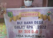 Pemdes Supat Timur Salurkan Sebanyak 117 KPM BLT-DD Tahap II Periode April-Juni 2022 Bagi Warga Kurang Mampu Terdampak Covid-19