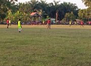Dalam Rangka Memperingati Hut RI Ke-77 Pemdes Lubuk Harjo Adakan Turnamen Sepak Bola Antar Dusun