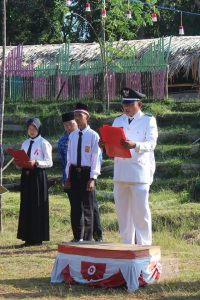 Memperingati HUT RI Ke-77 Pemdes Talang Simpang Laksanakan Upacara Bendera 17 Agustus 