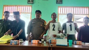 Panitia Pilkades Desa Berlian Jaya Adakan Rapat Penetapan Dan Penentuan Nomor Urut Calon Kades