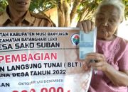 Pemdes Sako Suban Salurkan BLT-DD Tahap IV Bulan Okober-Desember 2022