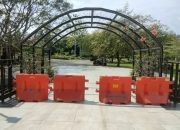 Dishub Muba Pasang Road Barrier Di Setiap Pintu Masuk Taman Belakang Rumdis Bupati