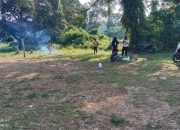 Menyambut Hari Kemerdekaan RI ke 78 Pemdes Dan Masyarakat Tanjung Durian Gotong Royong Bersih Tempat Kegiatan