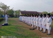 Pengibaran Bendera Merah Putih Di Desa Suka Jadi Dalam Rangka Upacara Bendera Dalam Memperingati HUT RI Ke 78 Tahun