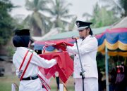 Pengibaran Bendera Merah Putih Di Desa Agung jaya Dalam Rangka Upacara Bendera Peringatan HUT RI ke 78 Tahun