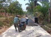 Pemdes Mulyo Rejo Bangun Jalan Dalam Desa Dengan Cor Beton 