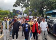 MUBA Memanas!! Puluhan Caleg Dan Ratusan Pendukung Turun Ke Jalan Mengadakan Aksi Damai