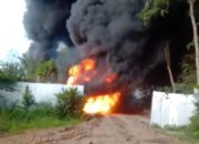Desa Toman Kembali Membara!  Kebakaran Diduga Tempat Penampungan Illegal Refinery