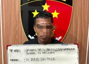 POLRES MUBA amankan pelaku Illegal driling yang terbakar