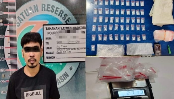 Gerak cepat Satres NARKOBA Muba amankan paket shabu dan terduga pengedarnya