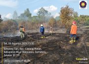 Damkar Kab.Muba Cepat Tanggap Atasi Kebakaran Lahan Di Desa Tanang Abang