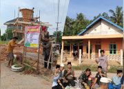 Pemdes Pangkalan Jaya Bangun Tugu Cikal Bakal Ikon Desa