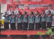 Memeriahkan HUT RI Ke 80 TP-PKK Berlian Jaya Juara Dua Lomba Mars PKK Tingkat Kecamatan