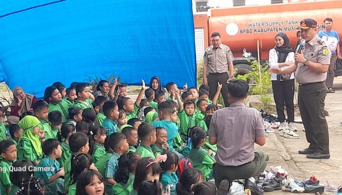 Siswa-Siswi TK Model Sekayu Kunjungan Edukasi BPBD Muba