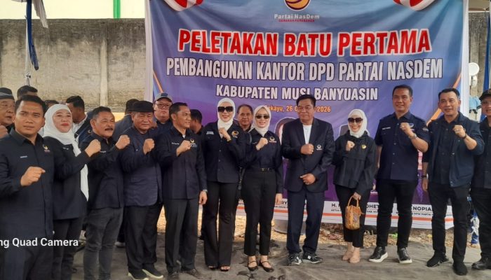 Dukung Pembangunan Kantor DPD Nasdem Muba, Indra Kusuma Hibahkan Lahan 900 M2 Dan H. Pauzi Amroh Sumbang Rp300 Juta